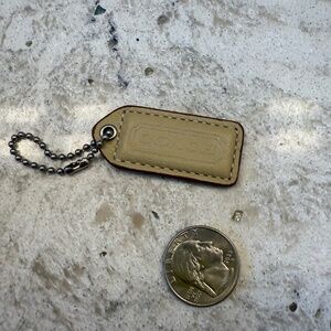 Coach Small tan‎ leather purse/hangtag replacement